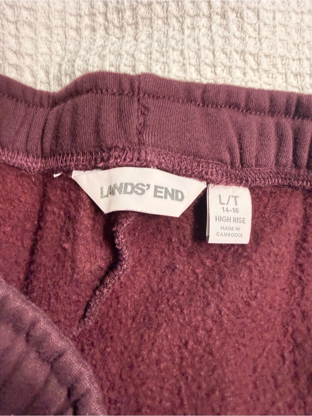 Lands' End Maroon High-Rise Lounge Set - Picture 2 of 7